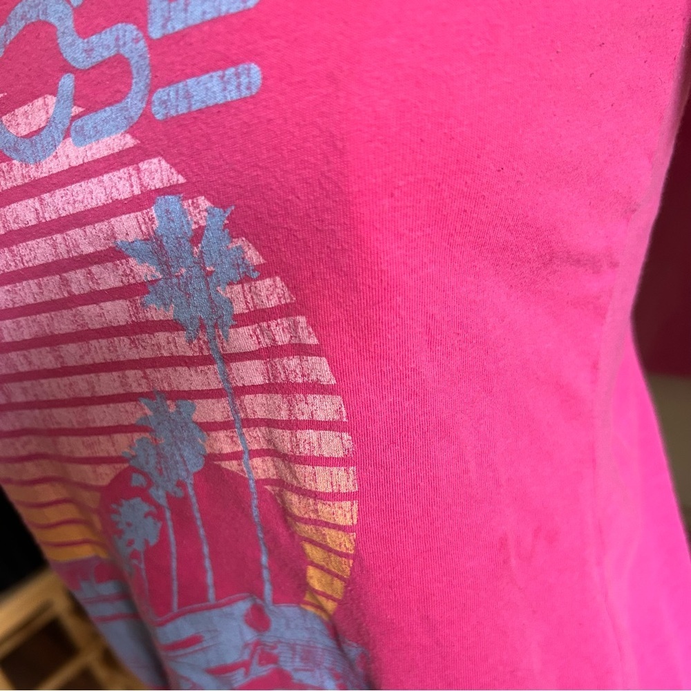 Vintage Foose T Shirt Women's M Pink Hot Rod Sunset Graphic Anvil 100% Cotton - Picture 6 of 8